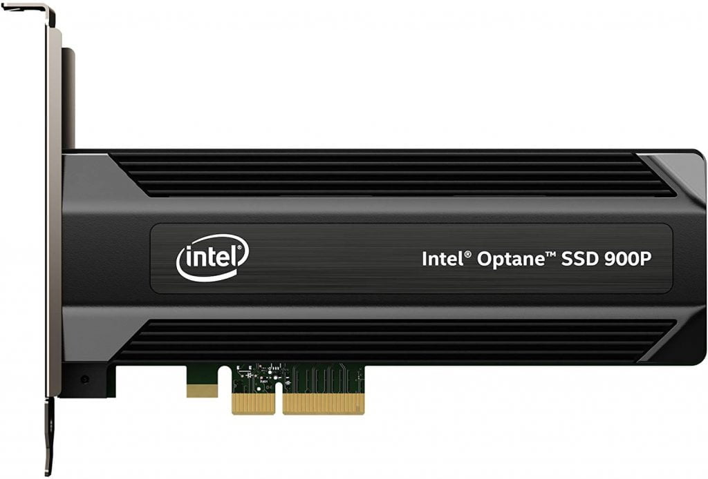 Optane SSD。ぱっと見は Optaneメモリー と変わらないが容量が大きい。価格も高い。